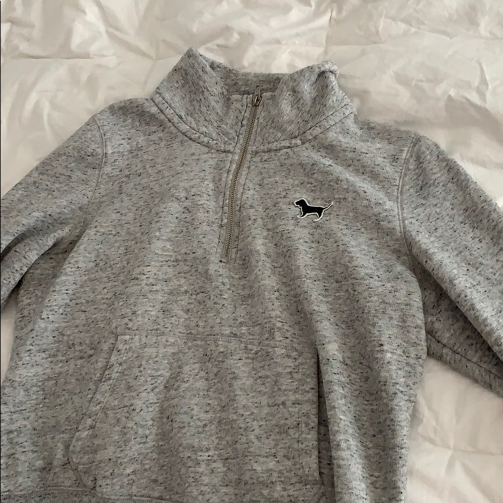 A grey PINK crop jacket